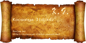 Kocsonya Ildikó névjegykártya